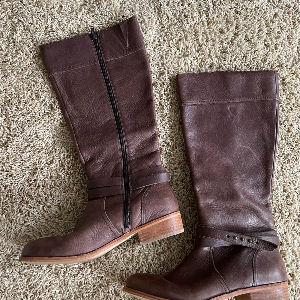 Lands' End Dark Brown Heeled Boots